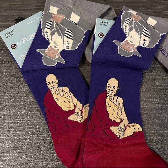 Culture sock a rabbi, a priest, and a monk three socks set, 2 sets size 9-11 - Picture 4 of 4